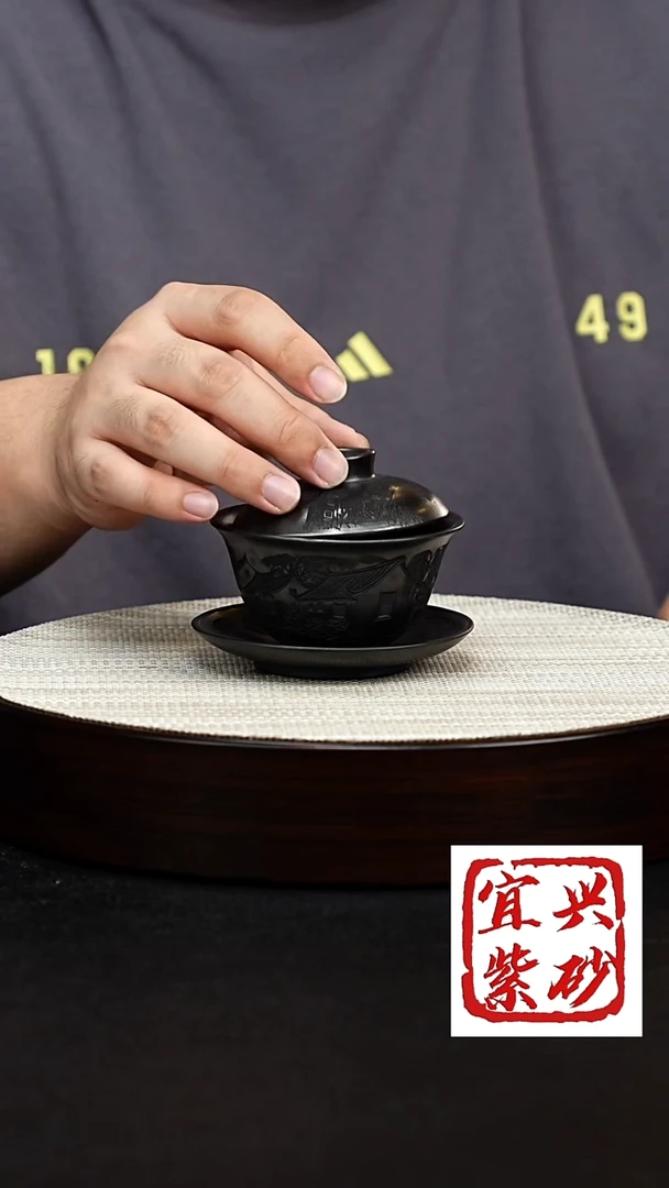 茶壶紫砂宜兴手工原矿紫砂 盖碗 石黄