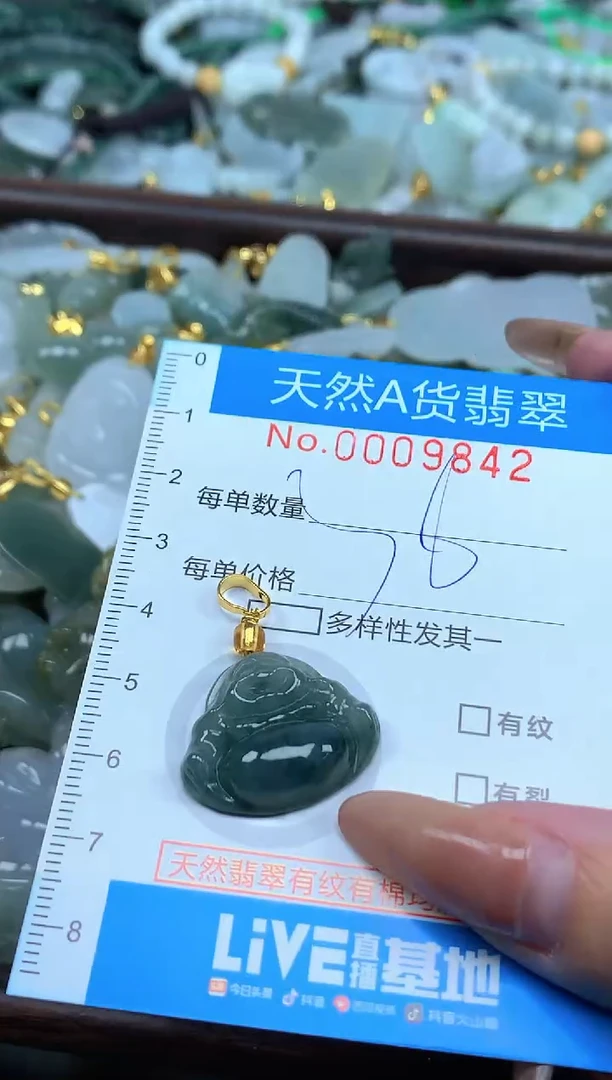 颈饰未镶嵌翡翠净货挂件-9842