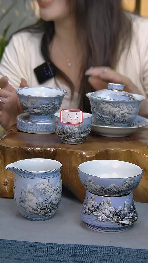 简装家用款9件套 白瓷陶瓷茶具