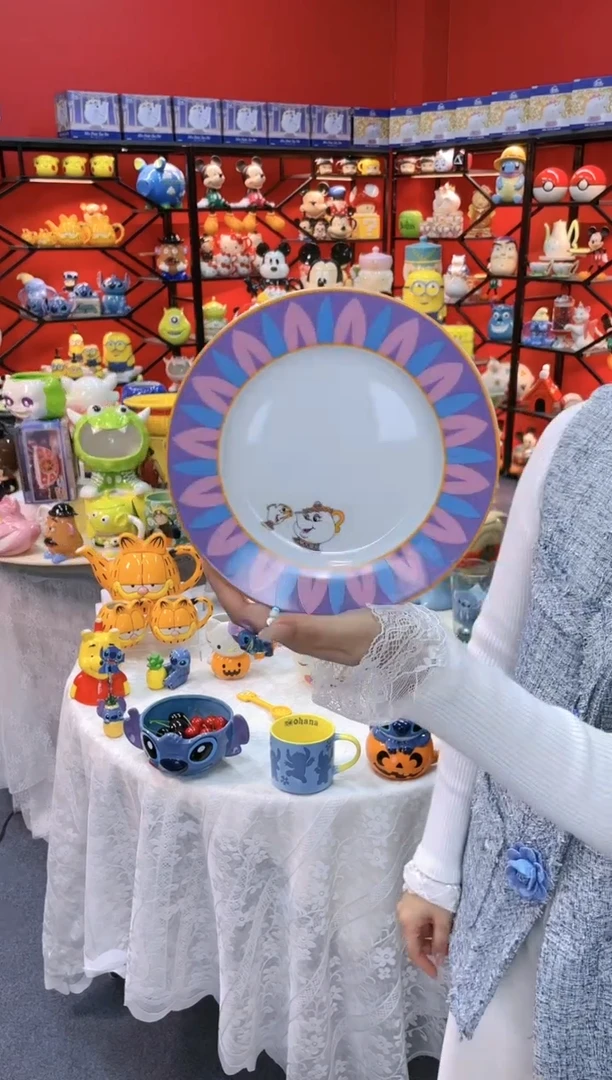 【闪购商品】1@@陶瓷茶壶太太糕点盘