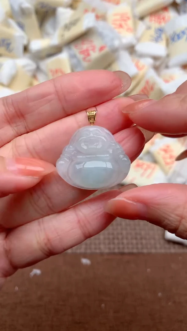 18K金镶嵌挂件翡翠福利