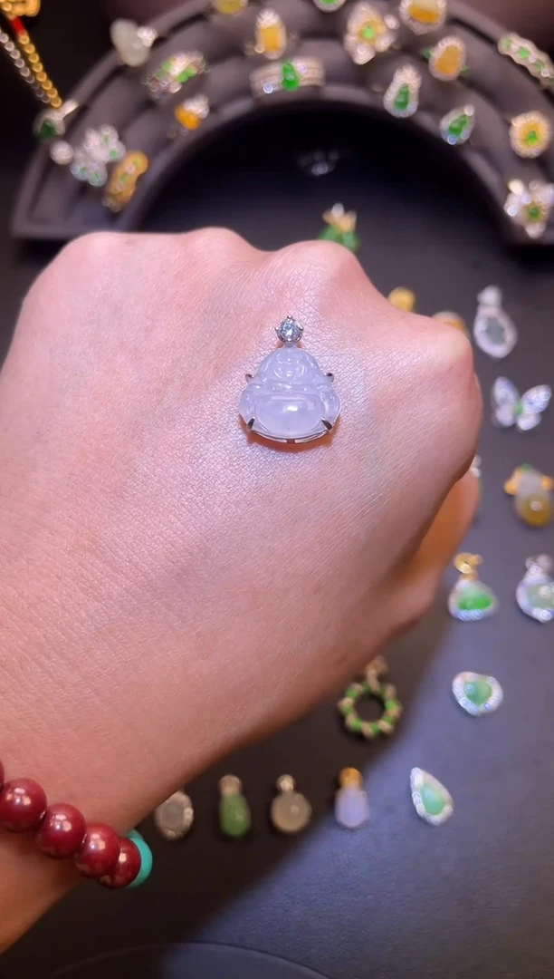 吊坠(不含链)银S925镶嵌翡翠1