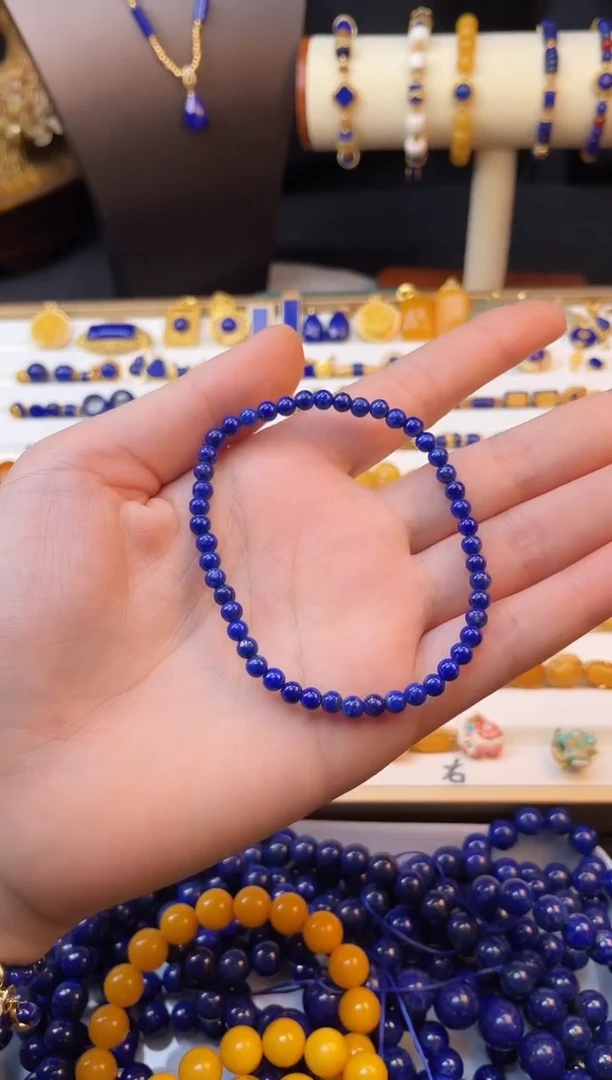 无合金青石  圆珠手串4mm   单圈