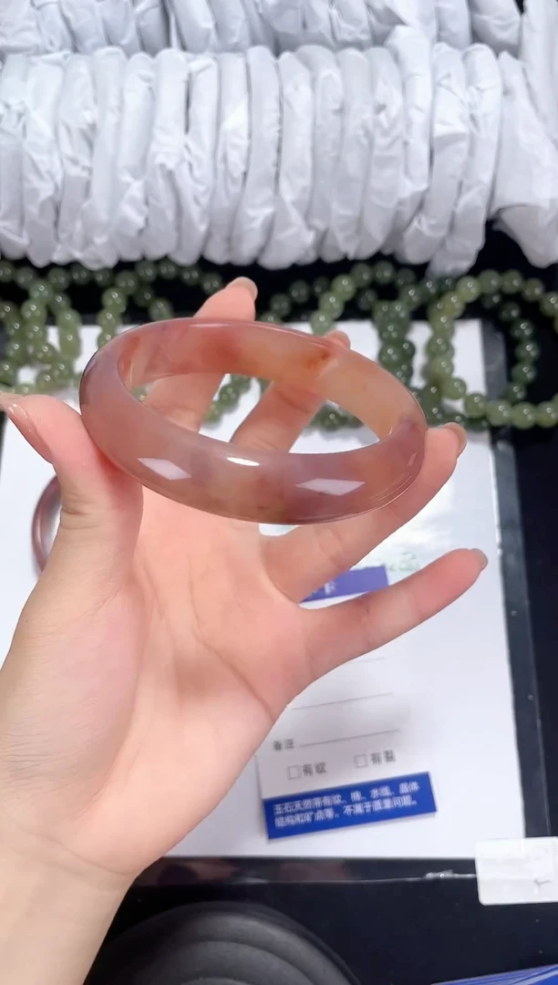 未镶嵌金丝玉石英质玉076 桃花酿 62-63