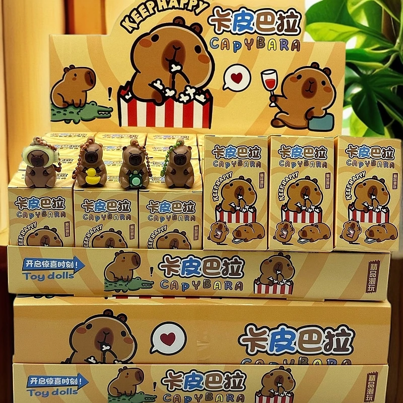卡皮巴拉惊喜盒子潮玩公仔挂件儿童玩具生日开学礼物