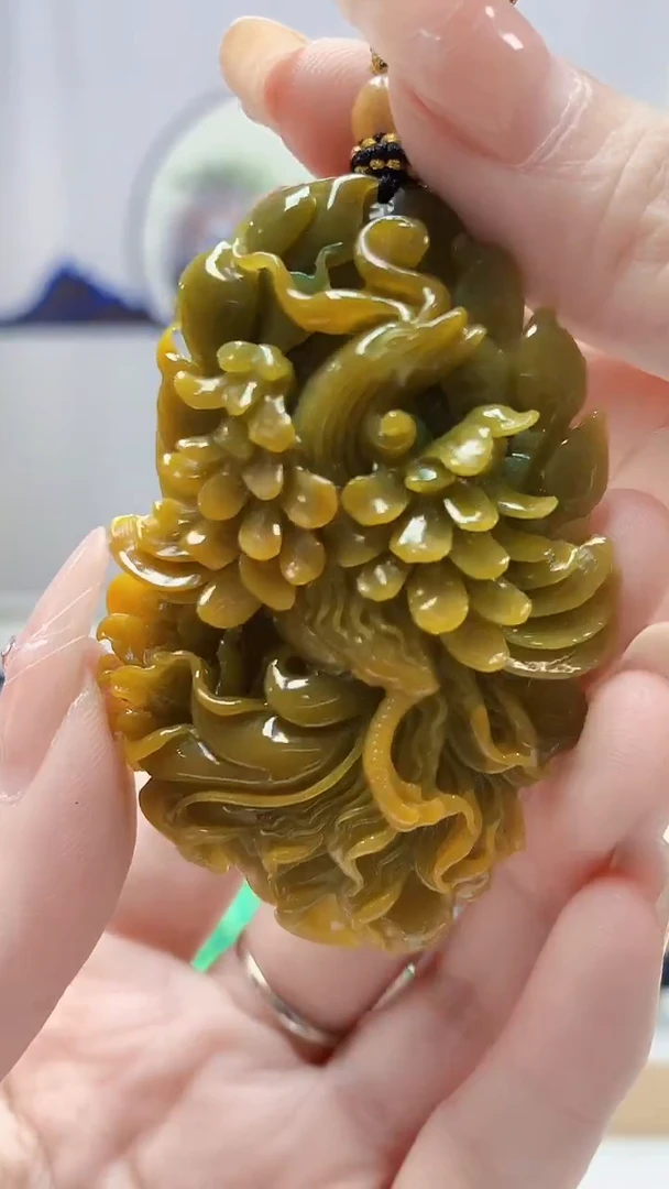 未镶嵌定制翡翠5060DD-毛货挂件139