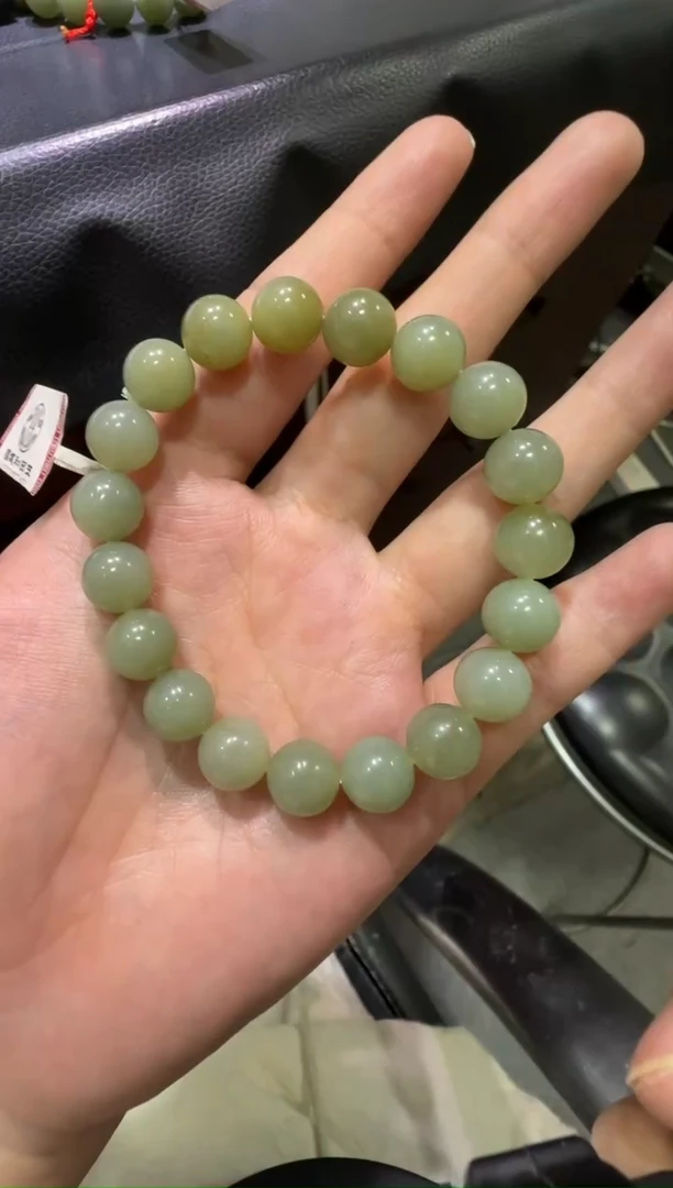 未镶嵌手串和田玉o***n且末近矿高青白手串（产地直发）