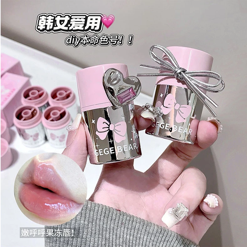 双拼锁色唇冻水光滋润保湿嘟嘟唇显嫩美妆唇膏口红纯欲持久学生党