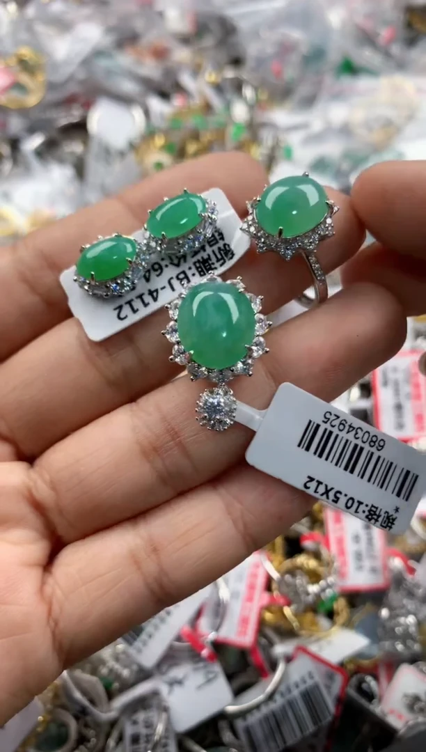 银S925镶嵌戒指翡翠11-11-11---2