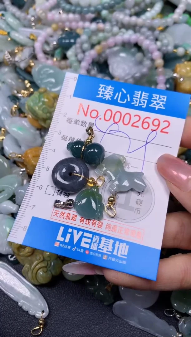 【闪购商品】翡翠颈饰未镶嵌含绳0002692