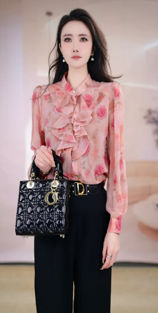 XT421新款时尚百搭气质宽松减龄上衣小衫-悠悠