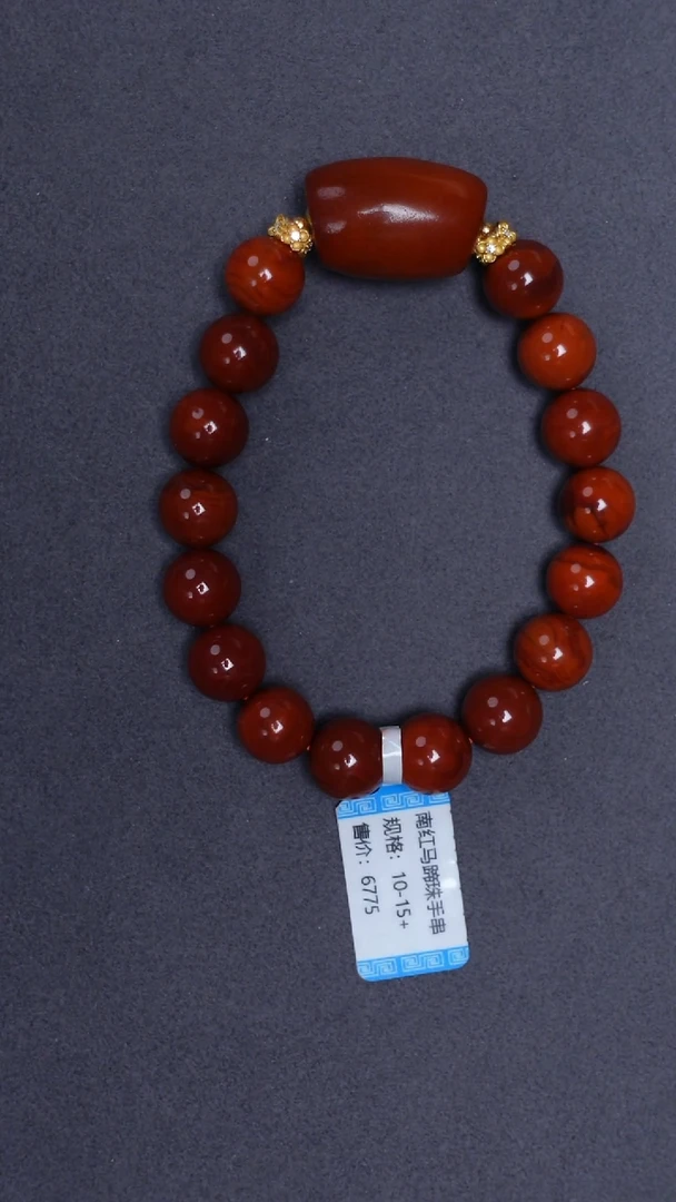 未镶嵌手链南红玛瑙南红马蹄珠手串10-15mm