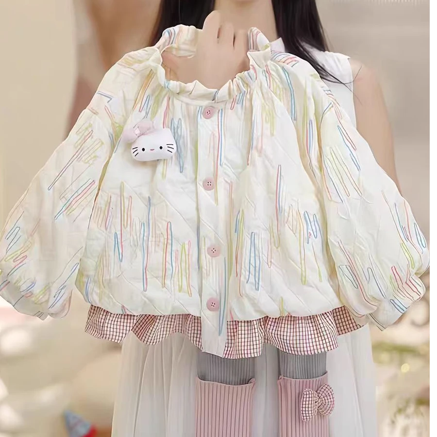 【送玩偶】【宝宝浮雕绣花】女童装春秋装外套中小儿童洋气潮款秋开衫