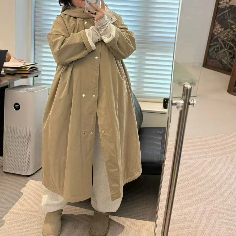 遇见-高品质韩系连帽风衣棉服