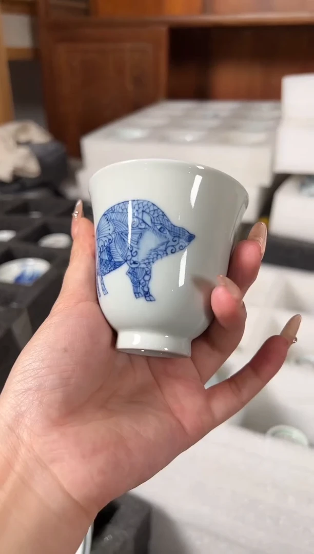 瓷片景德镇瓷器茶器茶杯