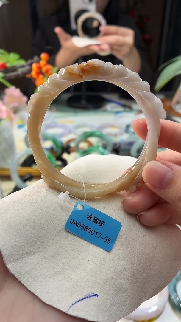 未镶嵌手镯翡翠14  翡翠手镯 55