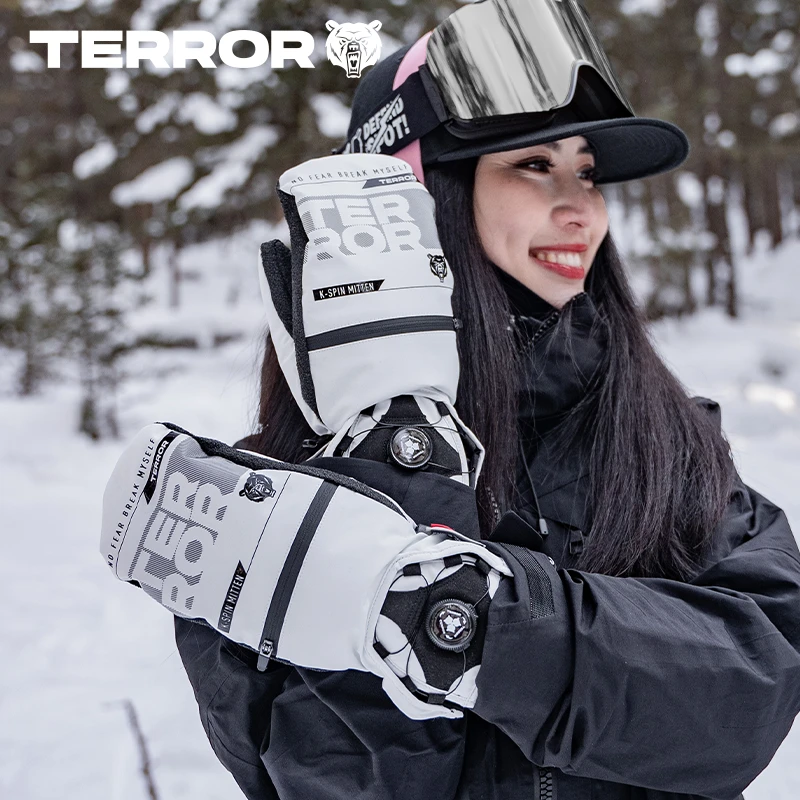 TERROR凯旋手套 凯夫拉全掌带旋钮凯旋手套防水内置护腕内5指