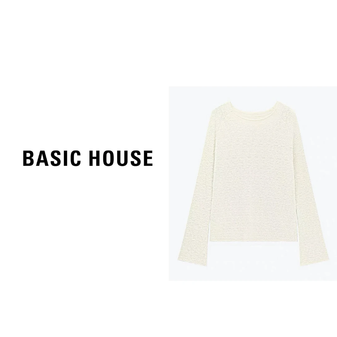 Basic House/百家好韩系ins慵懒风女装女士针织衫-B0625B5CTN2