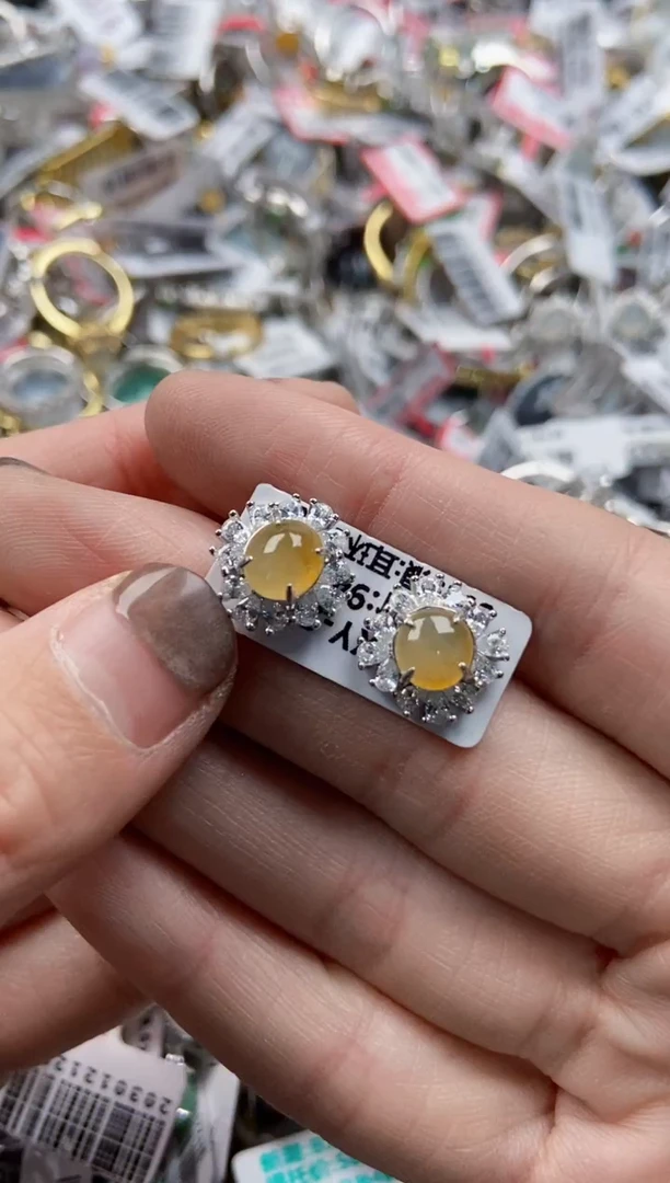 银S925镶嵌戒指翡翠141414---7