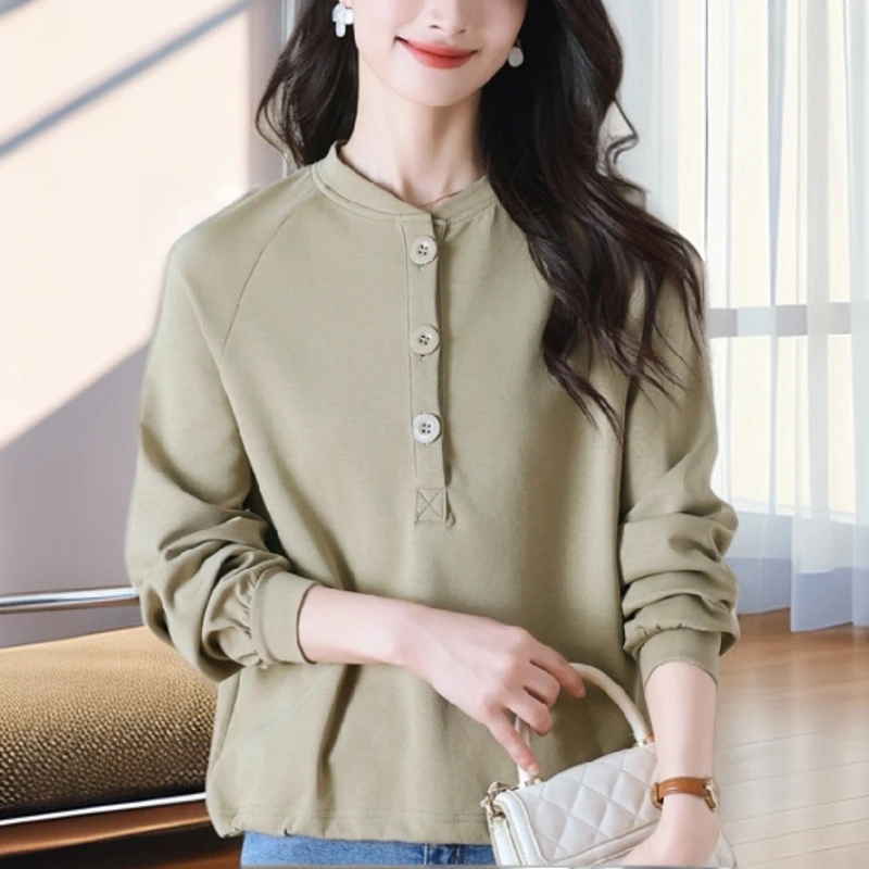 【雅岚女装】时尚洋气显瘦简约长袖卫衣春秋季新款百搭通勤韩版休闲