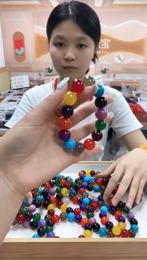 未镶嵌手串玛瑙/玉髓多宝玛瑙手串聪14mm