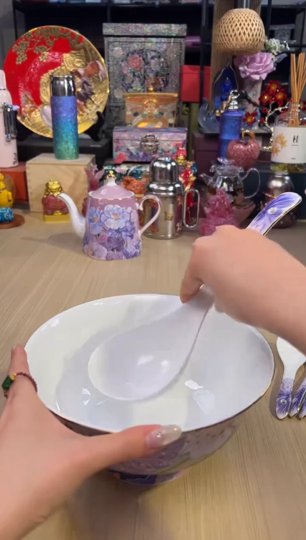 91绮梦花语大汤碗+大汤勺