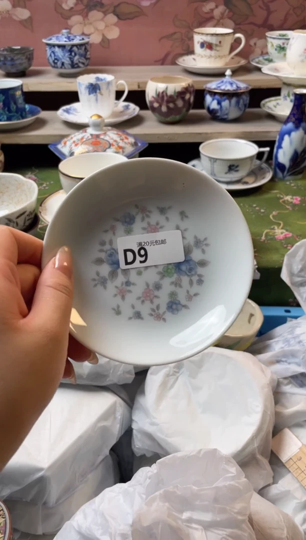 瓷片草****子瓷器瓷器D9