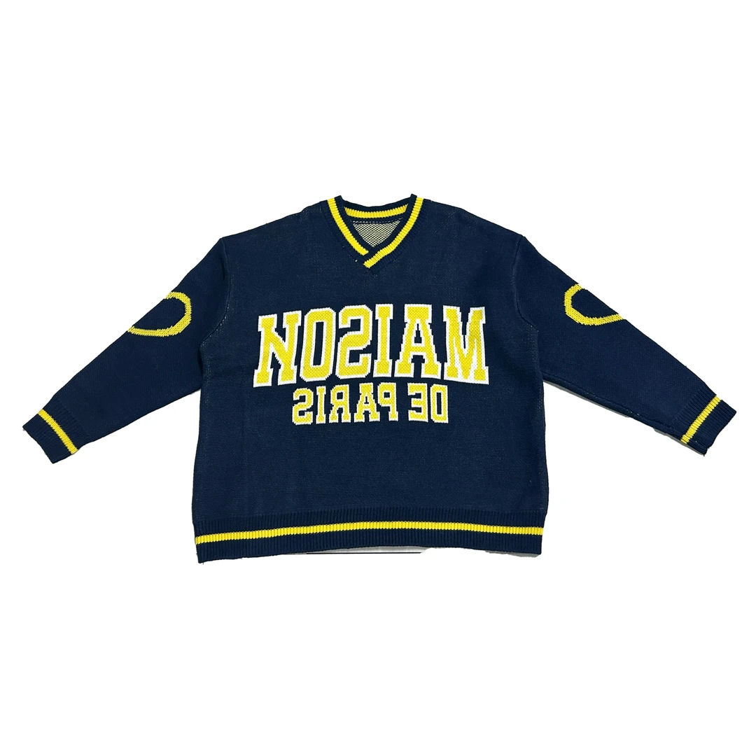 2024早秋新款时尚休闲字母毛衣针织长袖6889