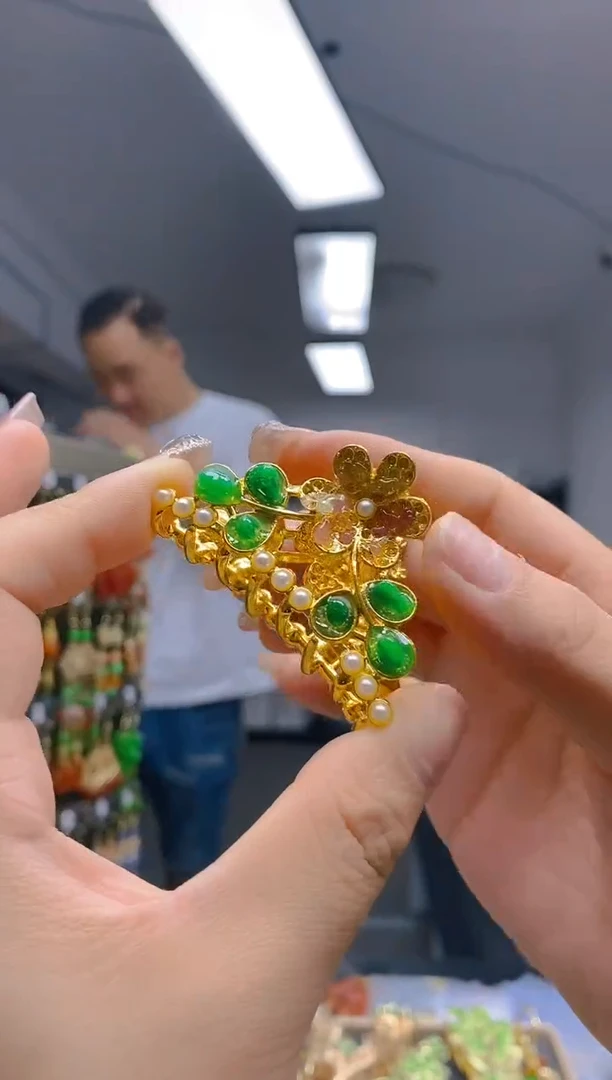 【闪购商品】翡翠耳饰合金75翡翠发簪