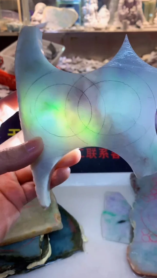 裸石翡翠0朗0翡翠珠宝818