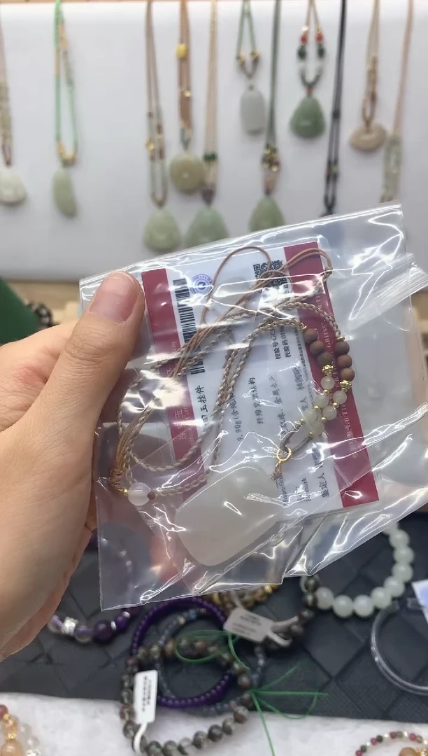 和田玉银S925镶嵌颈饰吊坠4