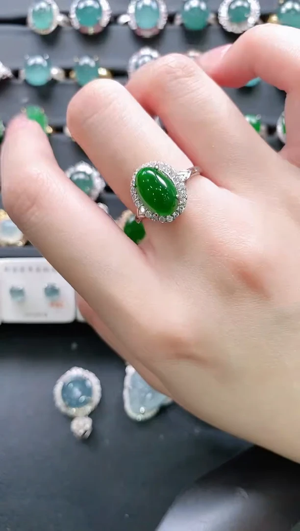 【闪购商品】翡翠戒指银S925镶嵌11111111