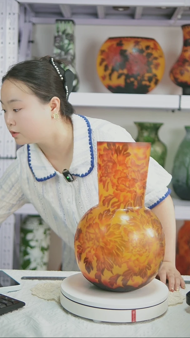 老*格雷牡丹花福袋瓶