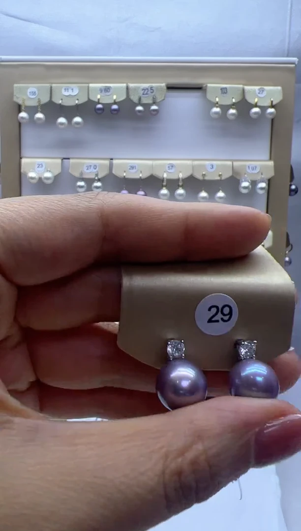 【闪购商品】淡水珍珠耳饰银S925镶嵌29