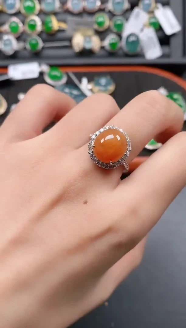 银S925镶嵌戒指翡翠11