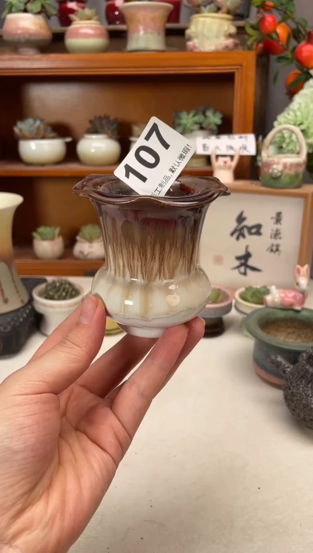 瓷片107知木小芳花盆