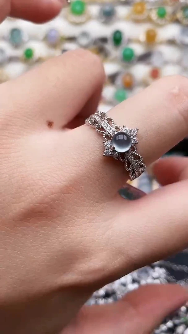 银S925镶嵌戒指翡翠42