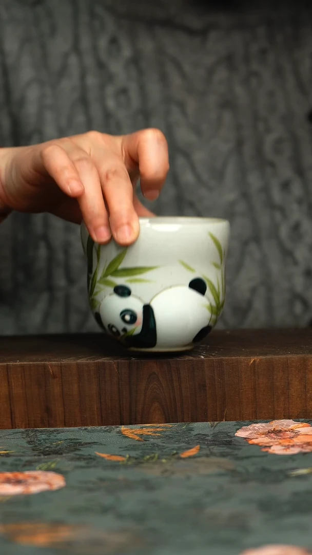 杯釉下彩手工手绘同款陶器