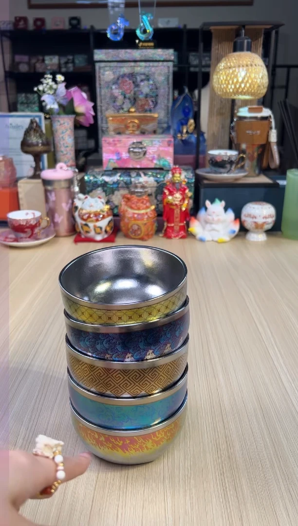 钛宝贝纯钛彩碗-五行