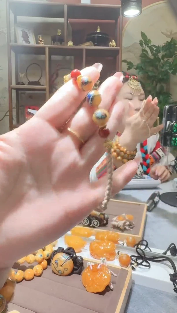 蜜蜡颈饰未镶嵌885天然蜜蜡珠宝奇石全都保真