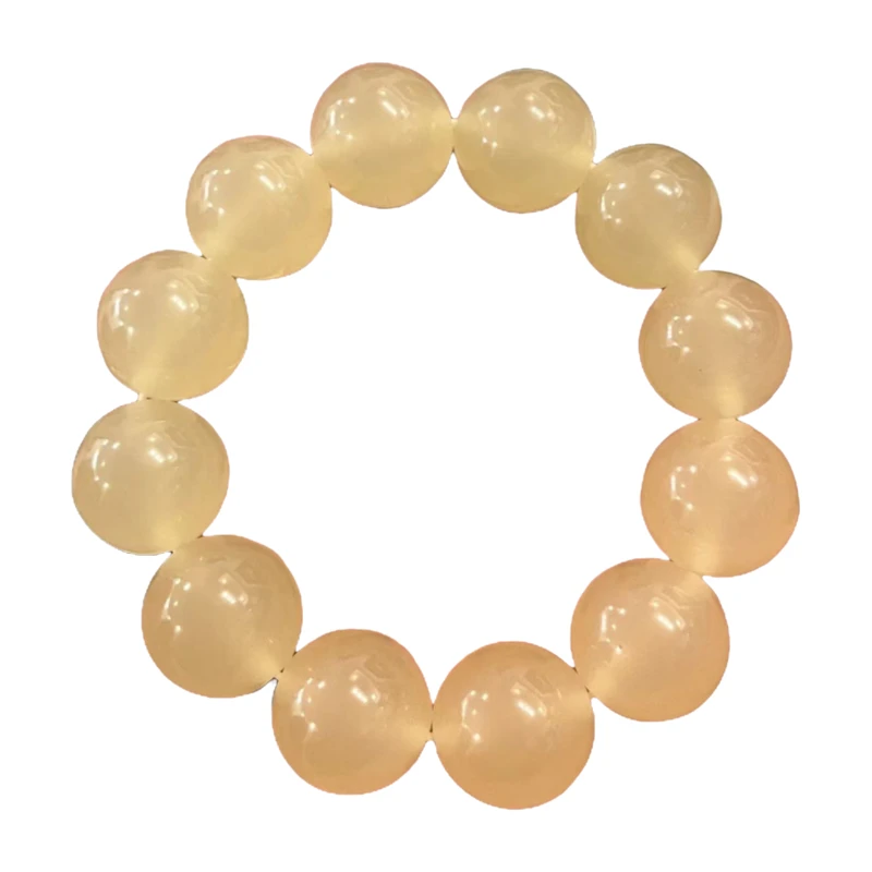 非金属亚克力手链 女款素圈黄色百搭时尚手串