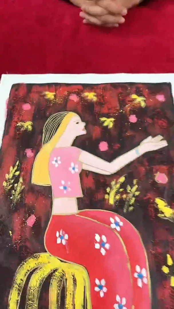 国画国画杨风顺绘画1pc油画人物（任意一张）