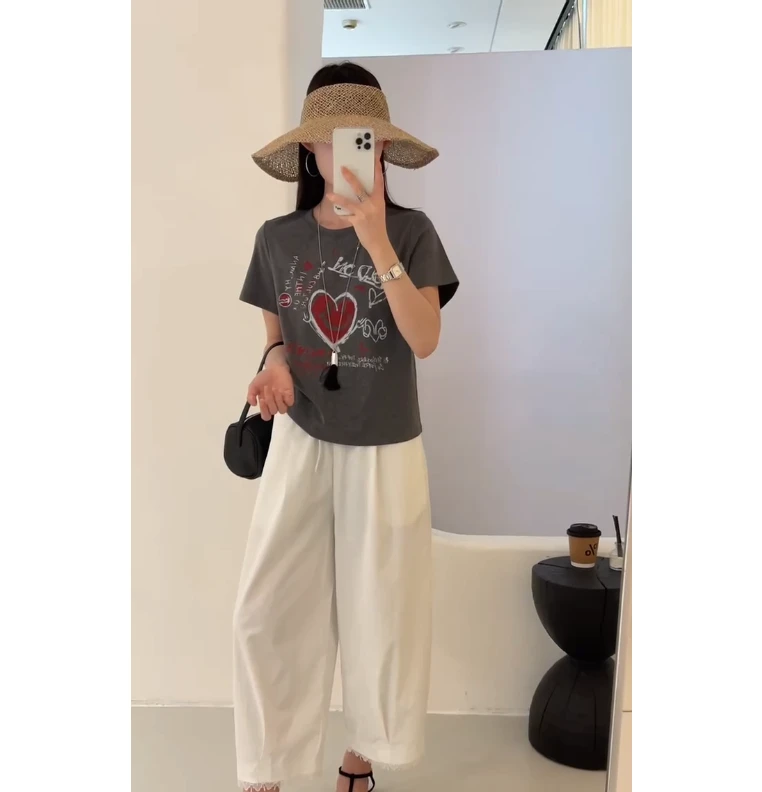 0618-13   女款百搭气质设计感短袖   DY  6596