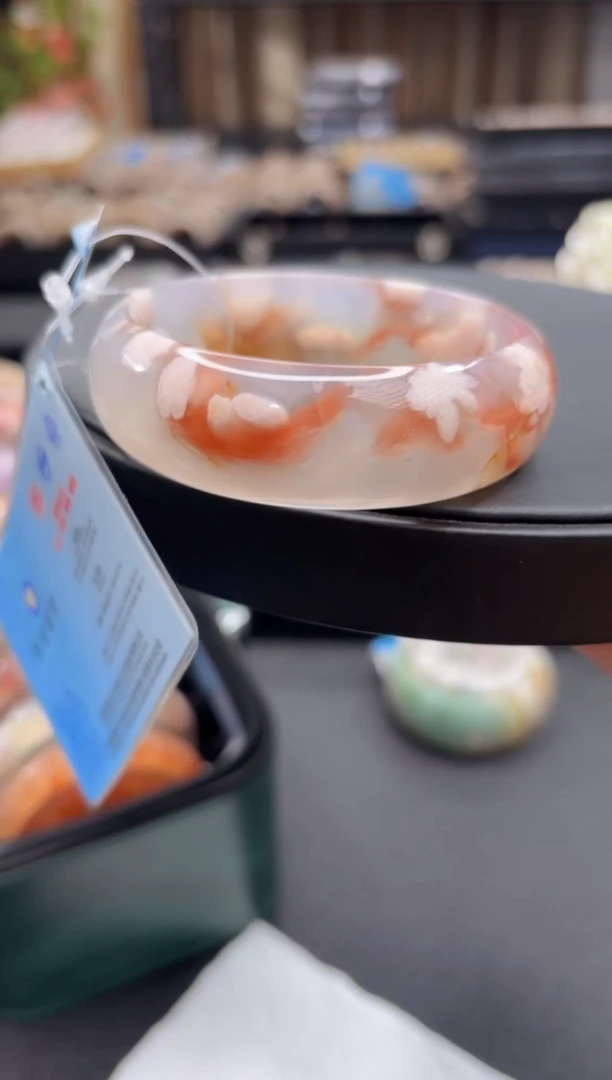 未镶嵌手镯石英质玉38(59圈