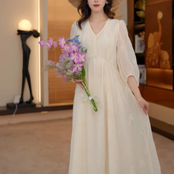 七七【海边度假风】气质显瘦修身连衣裙W51A33160