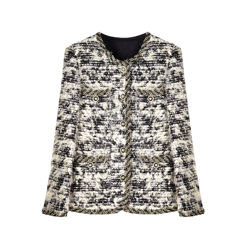 2025名媛风小香风短外套气质百搭小个子高级感街头潮人上衣A90058