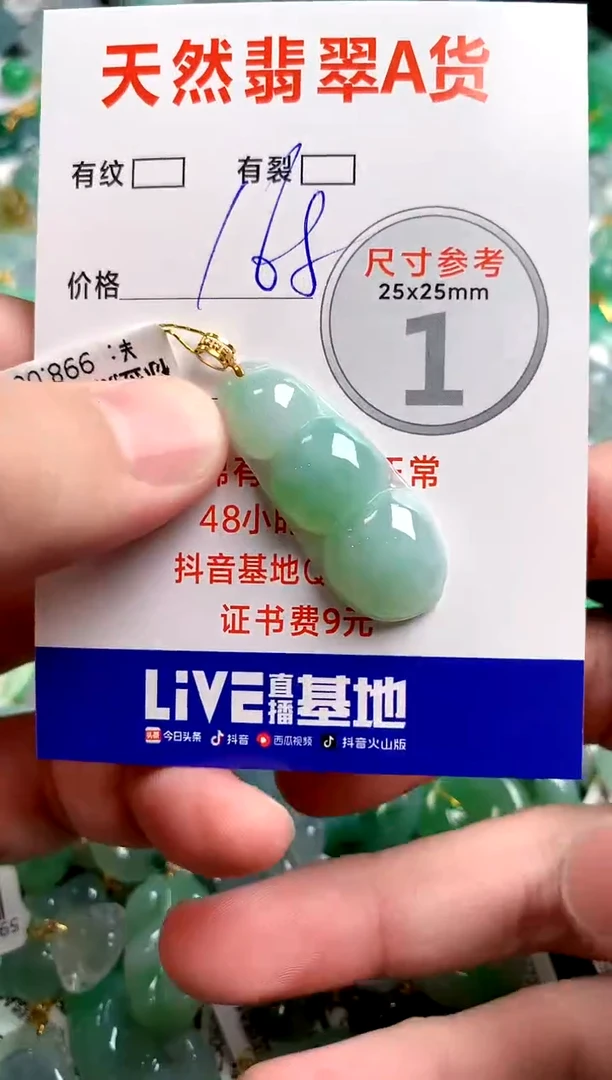 翡翠18K金镶嵌颈饰0147343807