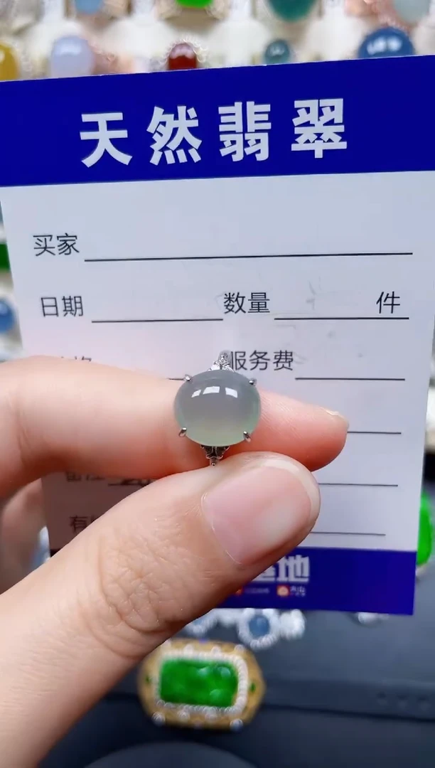 银S925镶嵌翡翠耳饰289