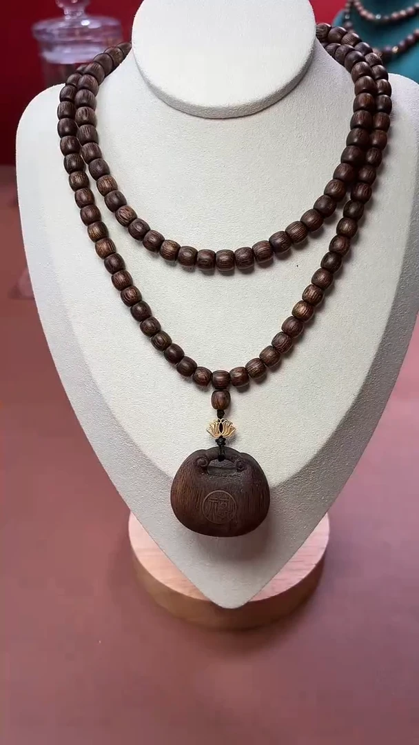 沉香手串【双十一限定款】沉水越南芽庄金丝油黄棋6x6代代有福设计
