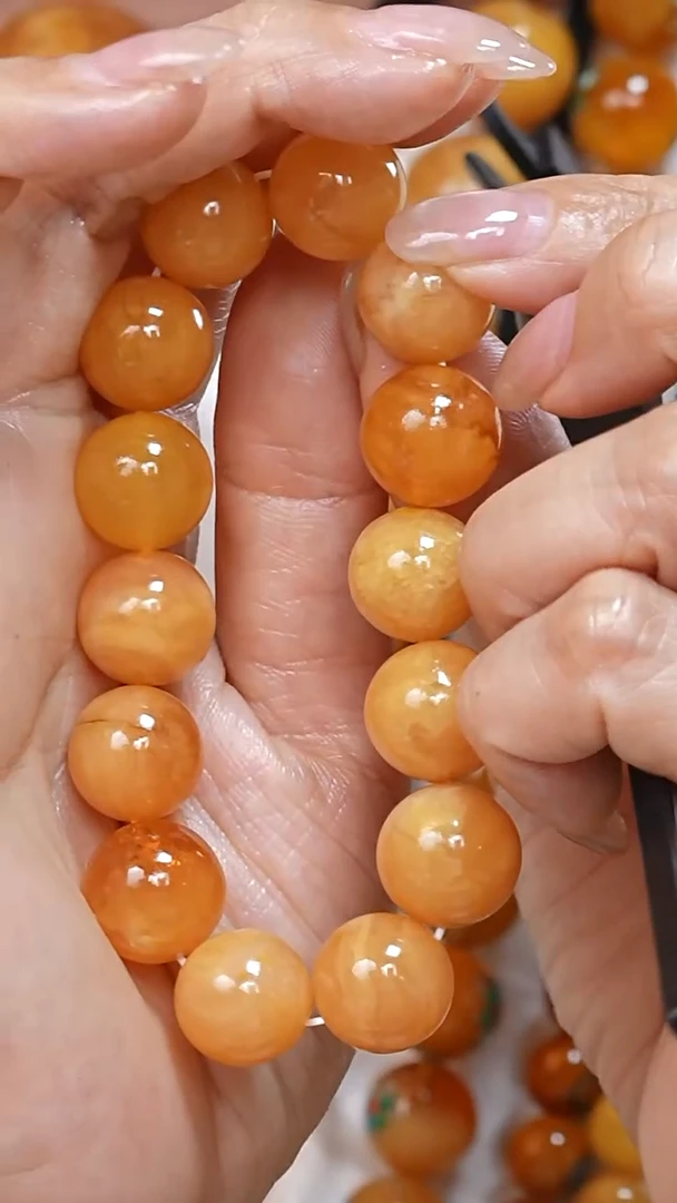 蜜蜡颈饰未镶嵌4144天然蜜蜡珠宝奇石云端妖孽妖花全部保真